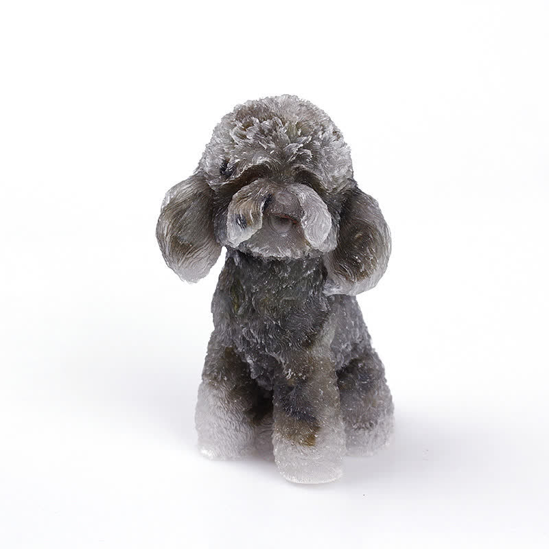 Sparkling Crystal Dog Gemstone Figurine Ornament
