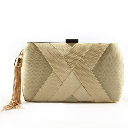 Elegant Satin Evening Clutch Bag - Fesara