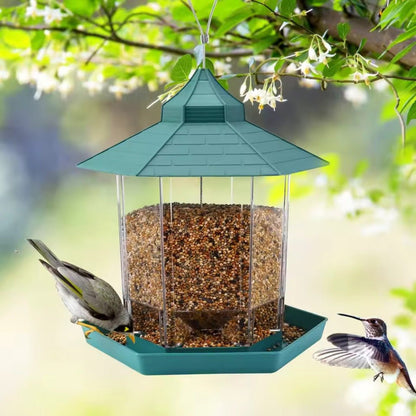EasyClean Hexagon Bird Feeder with Roof - Fesara
