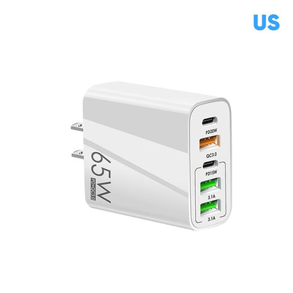 Fast 65W USB Charger Adapter - US Plug