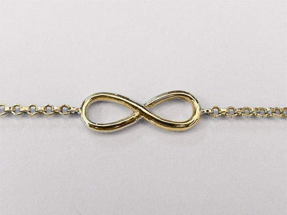 Elegant 14k Gold Infinity Chain Bracelet