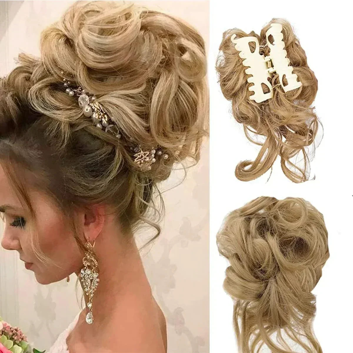 Fesara | Bouncy Bun Hair Extension - Easy Clip in Hairpiece