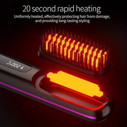 Compact Hair Straightening Brush