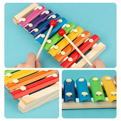 Educational Wooden Baby Toy Set - 5 Piece Learning Playset