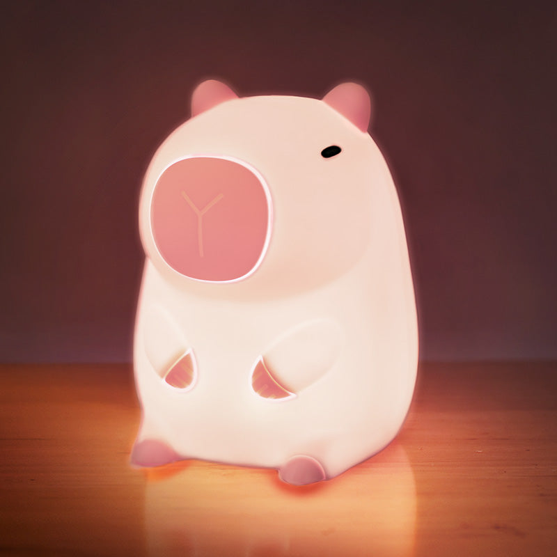 Cute Plush Capybara Soft Night Lamp for Kids Adults