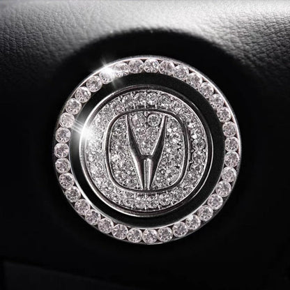 Luxury Crystal Car Starter Button Ring Cover