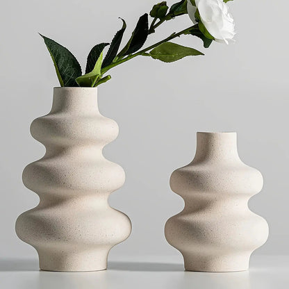 Unique Swirl Design Ceramic Vase