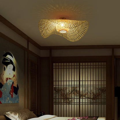Natural Woven Rattan Pendant Light Fixture