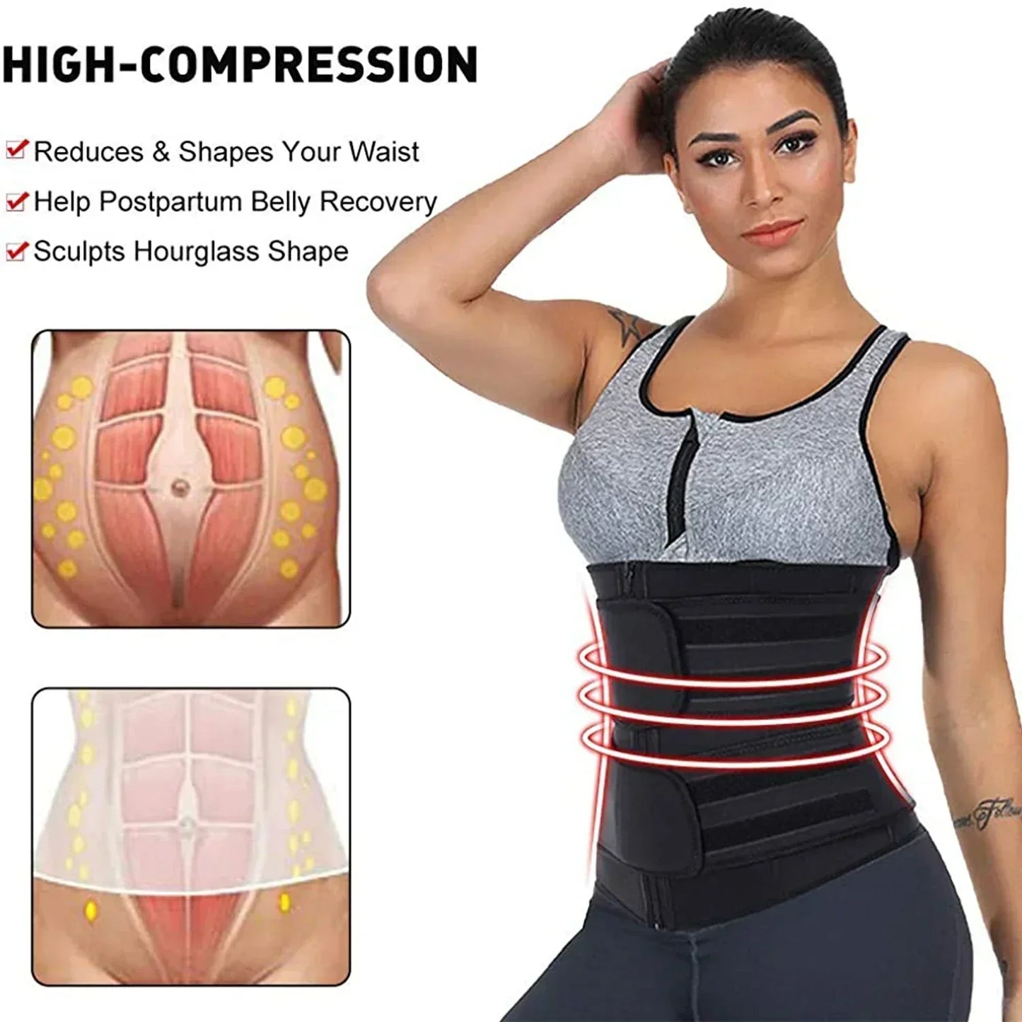 Comfortable Neoprene Waist Trainer Slimming Belt