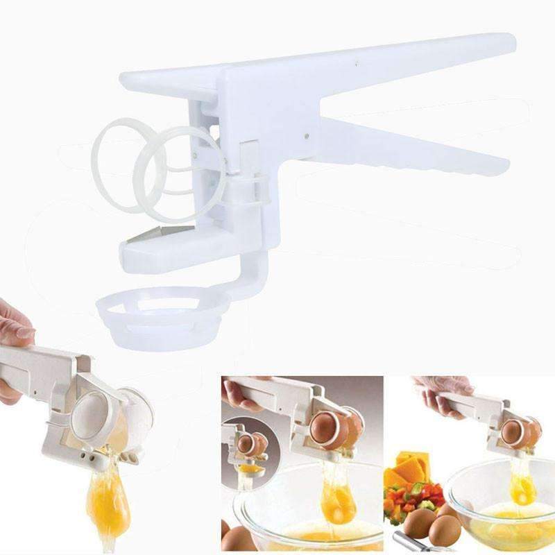 Easy Egg Cracker Handheld White Separator Tool