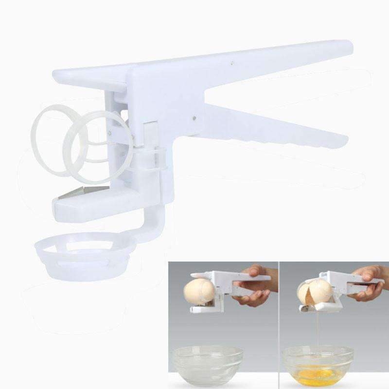 Easy Egg Cracker Handheld White Separator Tool