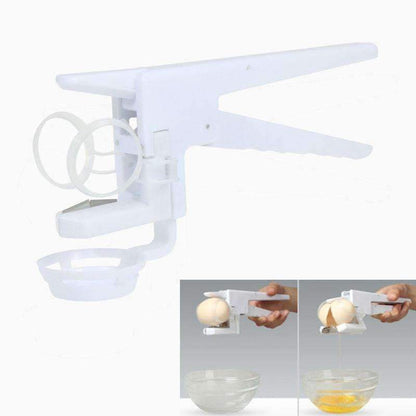 Easy Egg Cracker Handheld White Separator Tool