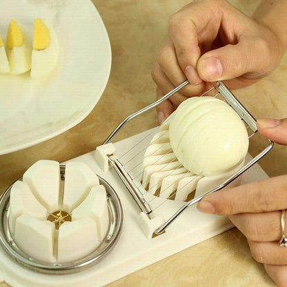 Easy 2 in 1 Egg Cutter and Slicer Tool