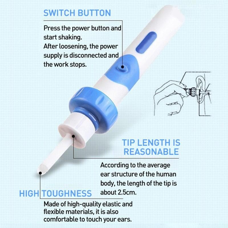 Gentle Ear Wax Remover with Vibration and Suction