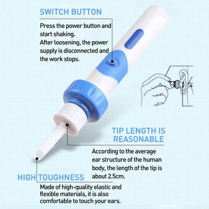Gentle Ear Wax Remover with Vibration and Suction