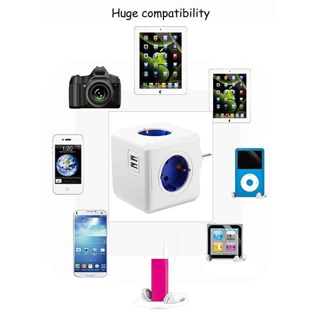 Compact Universal Power Cube Adapter