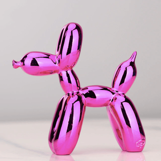 Metallic Air Balloon Dog Figurine