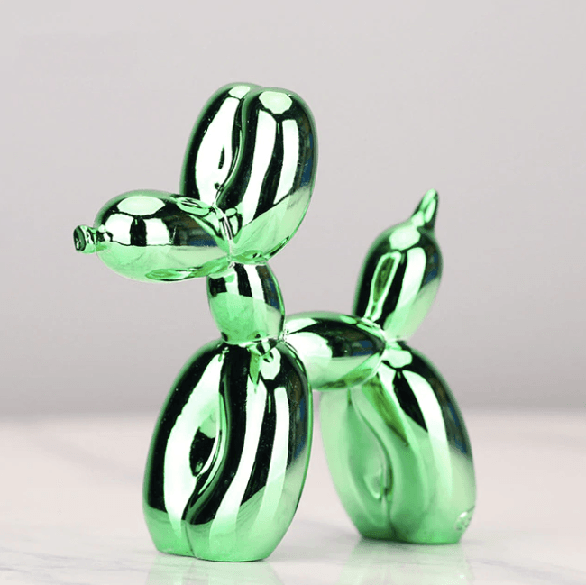 Metallic Air Balloon Dog Figurine