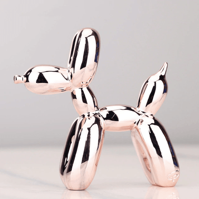 Metallic Air Balloon Dog Figurine