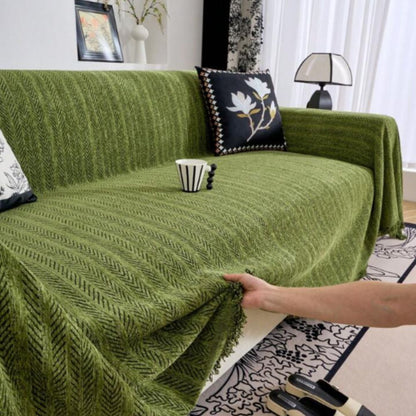 Stylish Herringbone Chenille Couch Slipcover