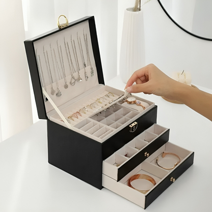 Portable Stackable Jewelry Case Drawer Organizer