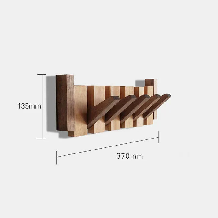Classic Wood Coat Stand with Hooks