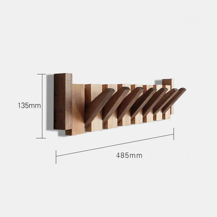 Classic Wood Coat Stand with Hooks