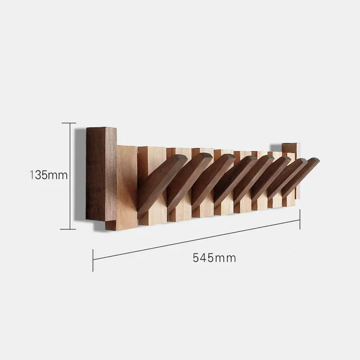 Classic Wood Coat Stand with Hooks