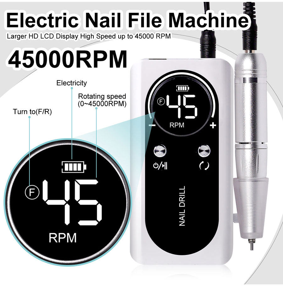 Compact Rechargeable Nail Drill for Acrylic Nails