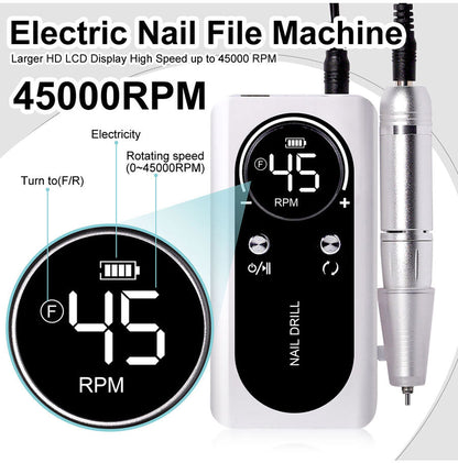 Compact Rechargeable Nail Drill for Acrylic Nails