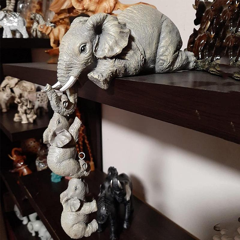 Unique Elephant Decor Statue Set