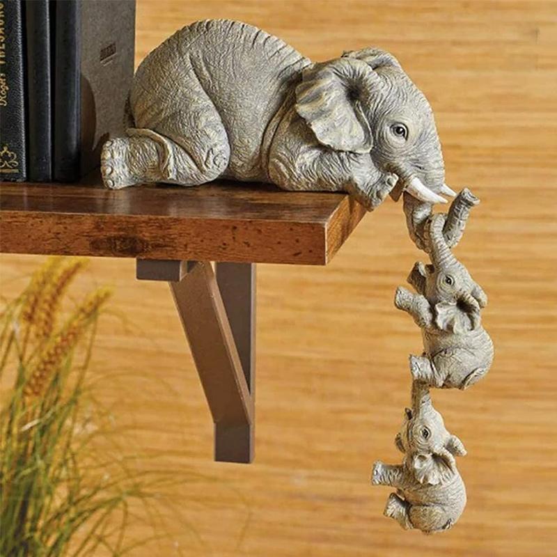 Unique Elephant Decor Statue Set - Fesara