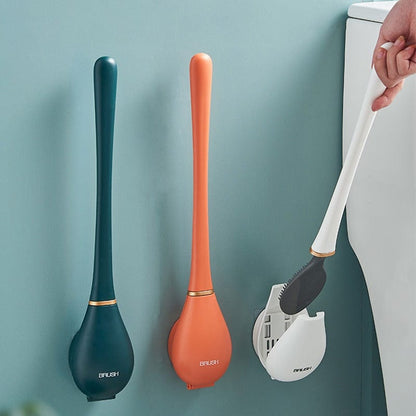 Sanitary Toilet Brush with Holder and Fast Dry Design - Fesara