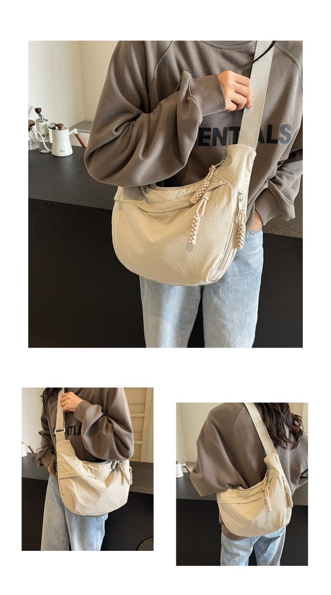 Practical Nylon Crossbody Bag with Organized Pockets