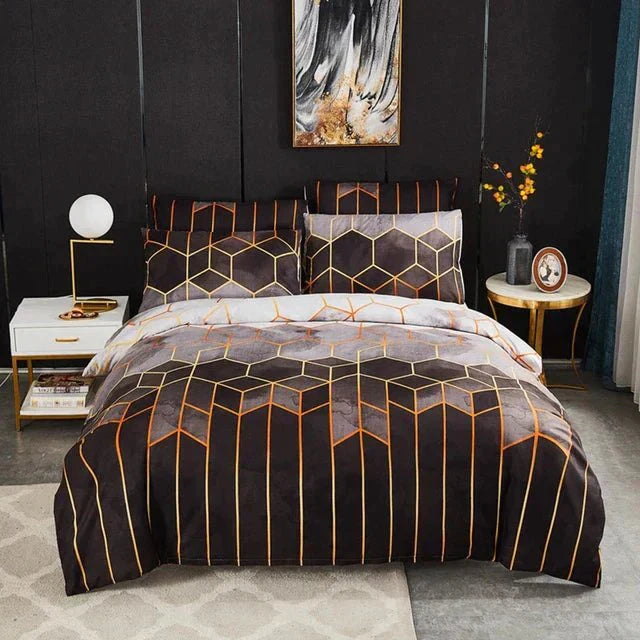 Fesara | Modern Geometric Bedding Set - Soft & Cooling Duvet