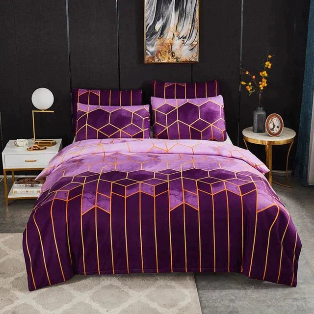 Fesara | Modern Geometric Bedding Set - Soft & Cooling Duvet