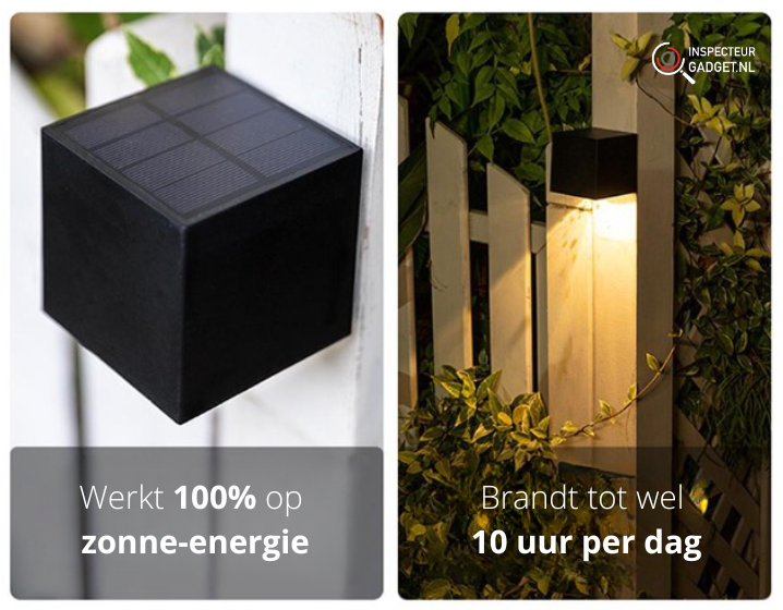 Outdoor Solar Powered LED Cube Wall Lights - Fesara