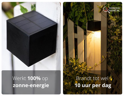 Outdoor Solar Powered LED Cube Wall Lights - Fesara