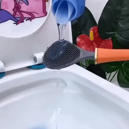 Sanitary Toilet Brush with Wall Holder