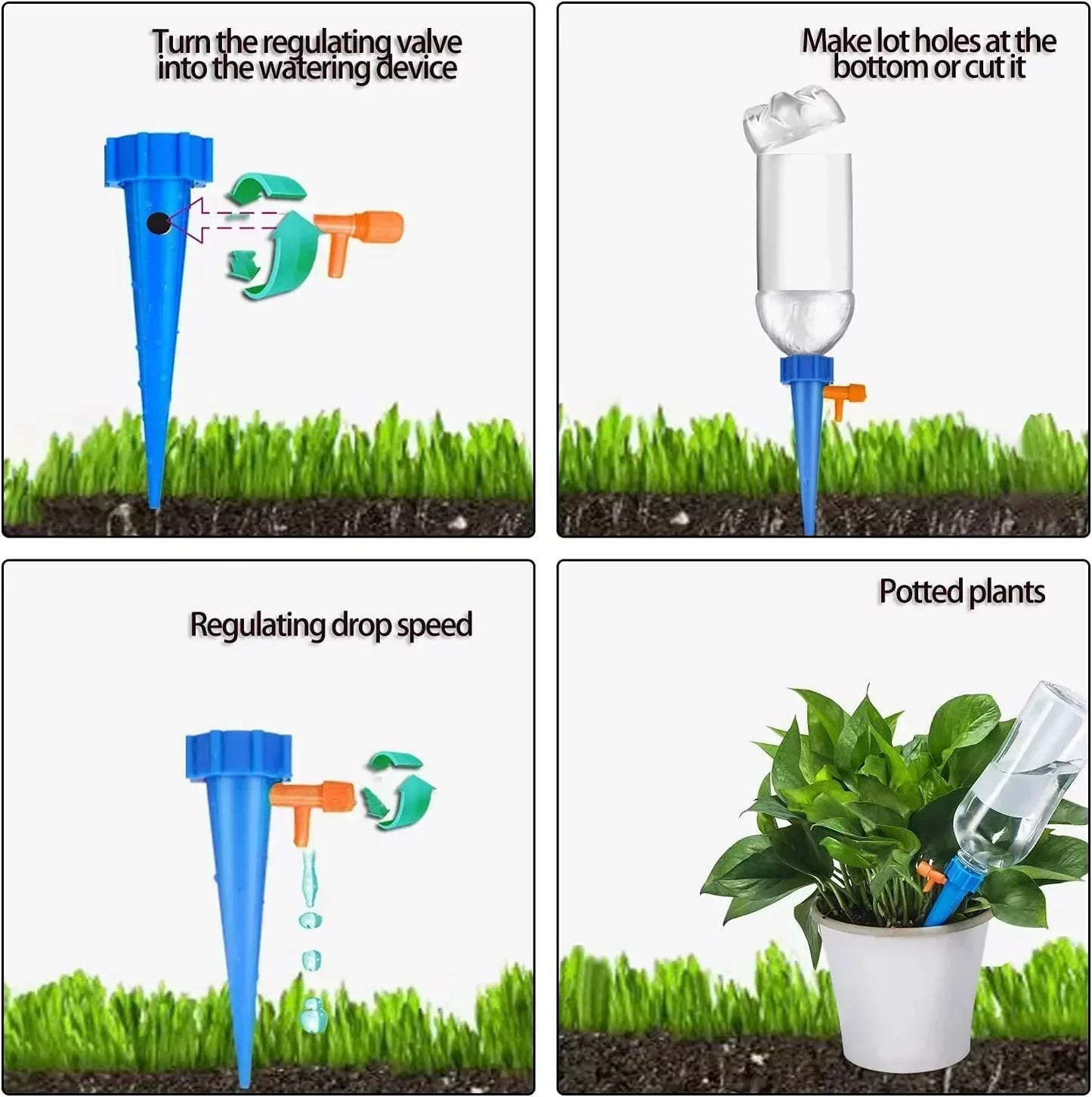 Easy Watering Plant System - 10 Adjustable Drip Feeders