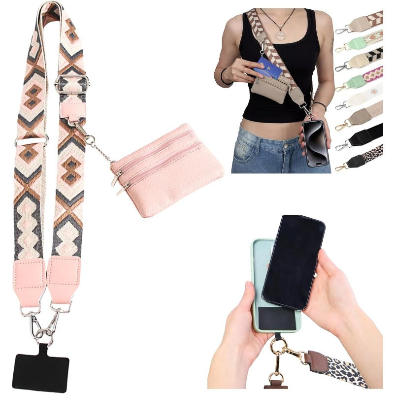 Fesara | Fashion Crossbody Phone Necklace with Removable Card Holder