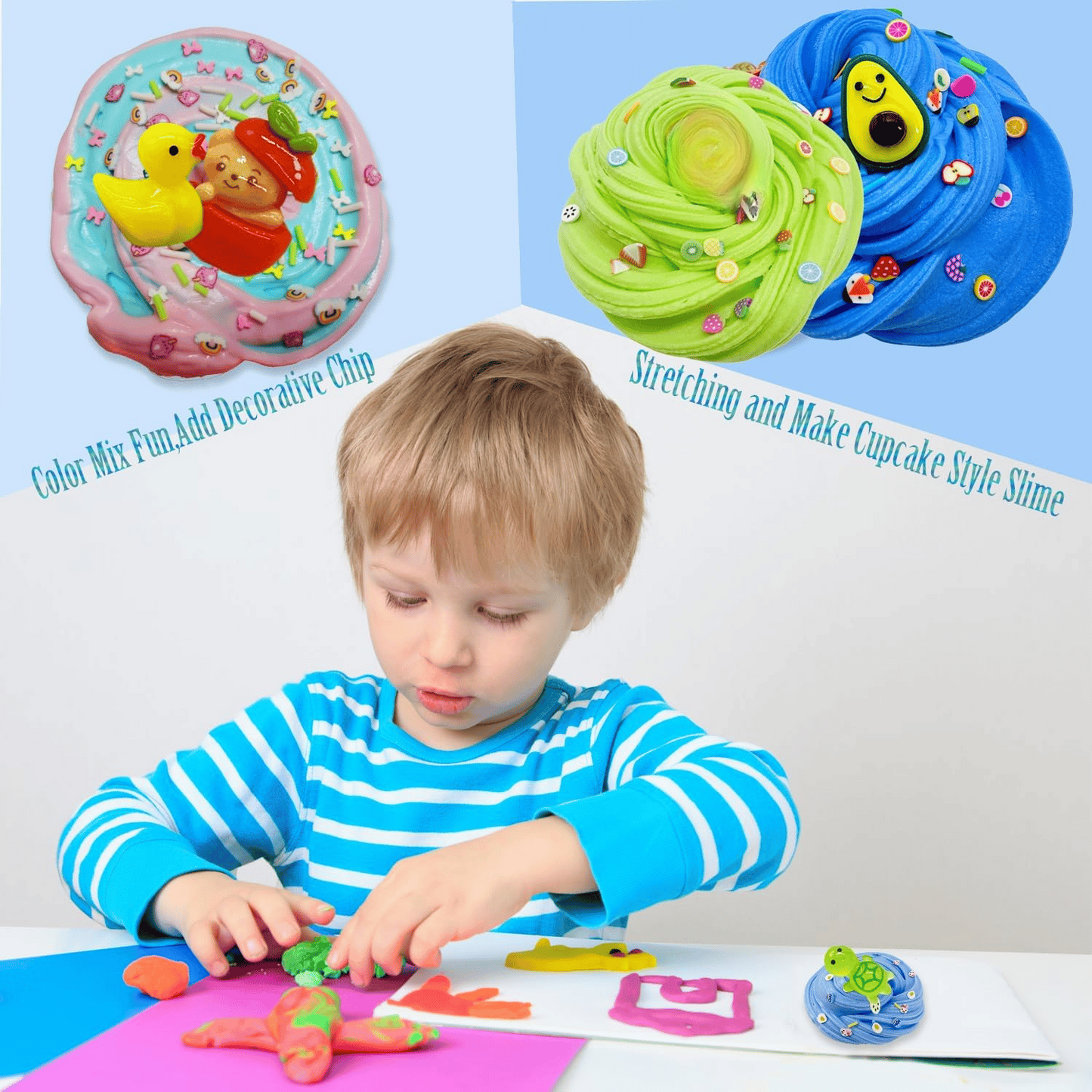 Relaxing Stress Ball with Soft Clay Slime