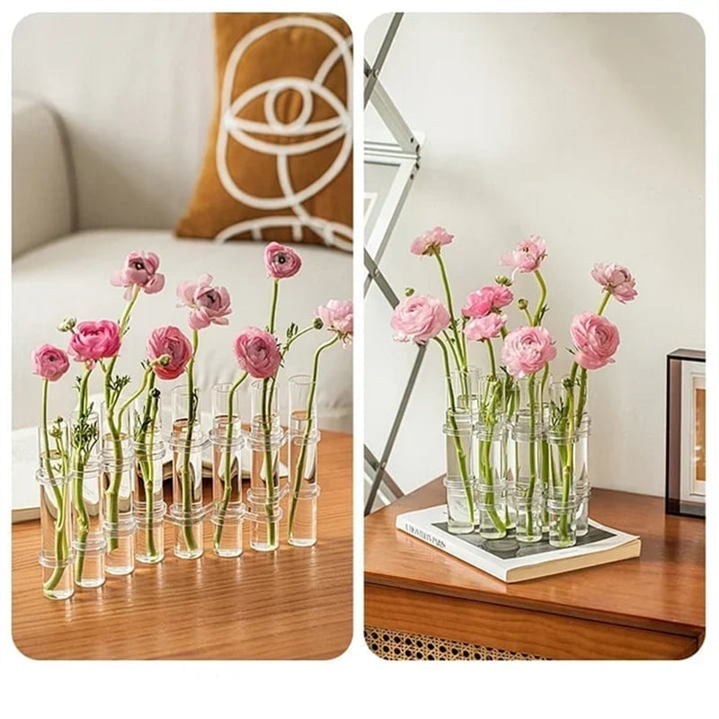 Beautiful Floral Glass Vase Set