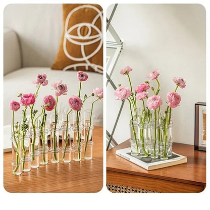 Beautiful Floral Glass Vase Set