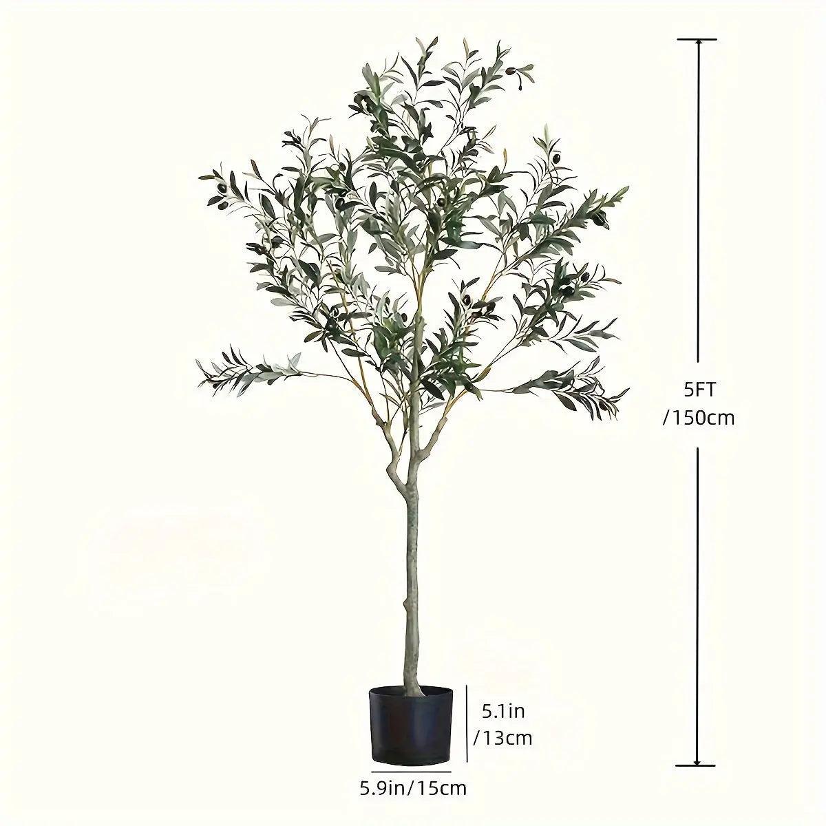 Realistic Artificial Olive Tree Decor