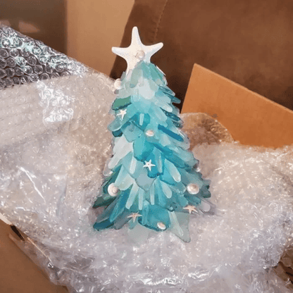 Unique Handcrafted Sea Glass Christmas Ornament