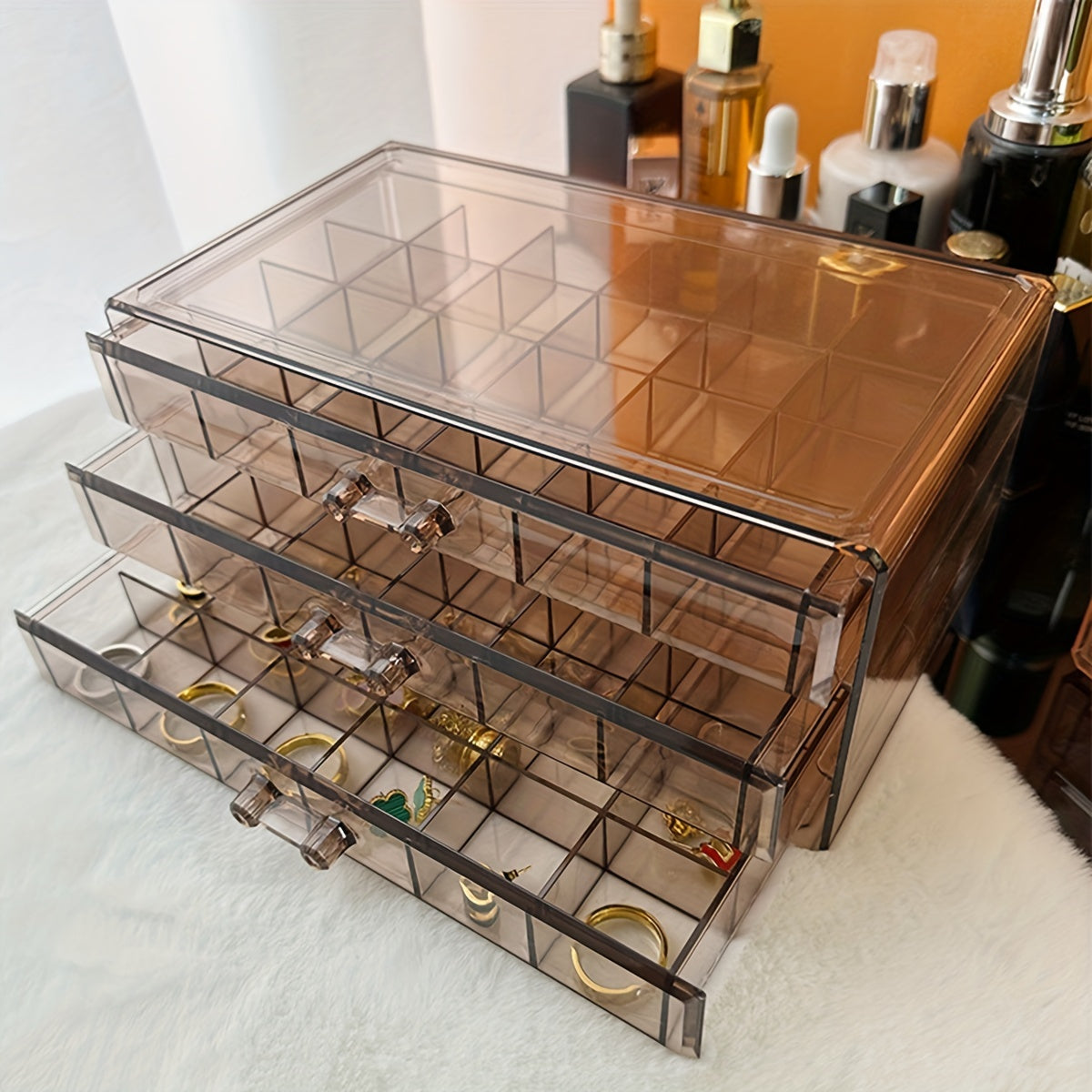 Premium Jewelry Box with 72 Storage Compartments - Fesara