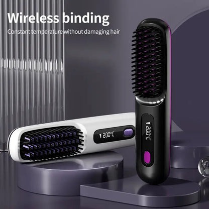 Compact Hair Straightening Brush