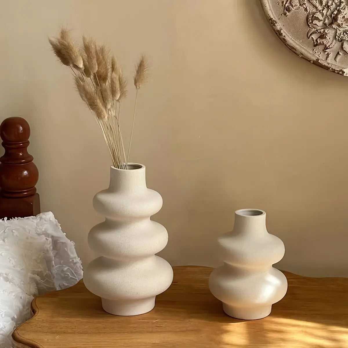 Unique Swirl Design Ceramic Vase