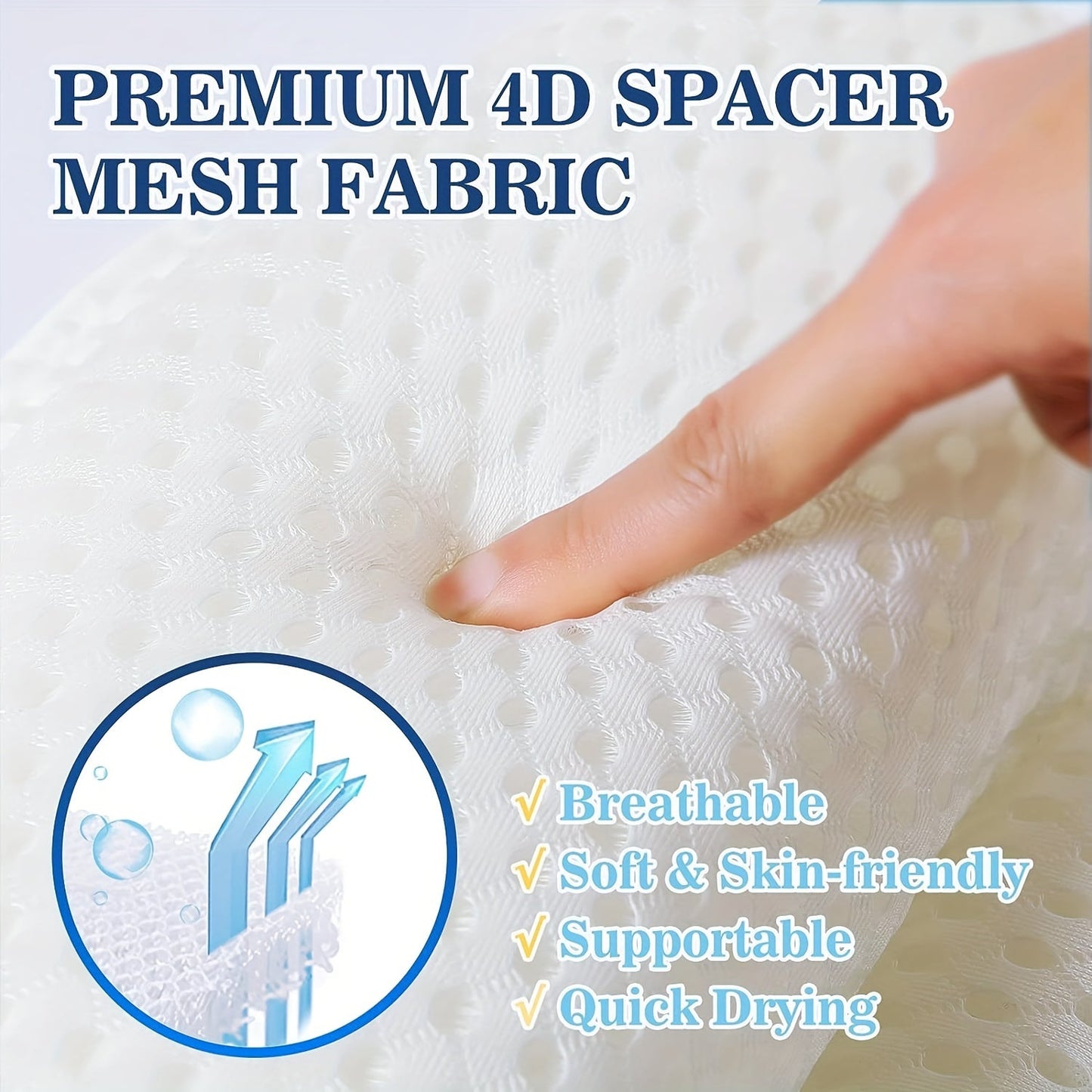 Soft Bath Pillow with Neck and Back Support